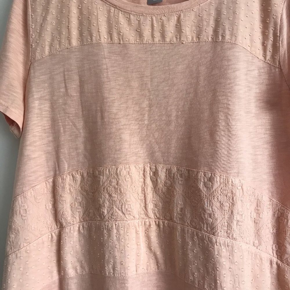 Chico's Embroidered Panel Tee - Picture 2 of 11